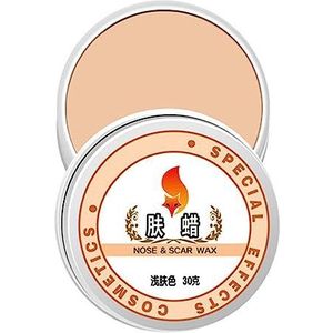 Make-up Littekenwax,Cosmetische professionele littekenwax - Geen irritatie Halloween Huidskleur Gezicht Neus Cosmetische Modellering Litteken Wax Huidvriendelijk voor nepwond Qarido