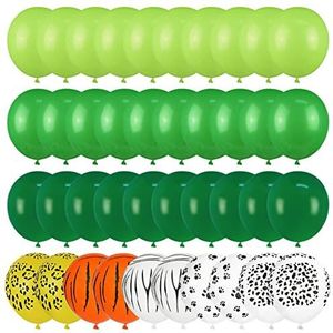 Ballonnen 40 stks groene ballonnen set metallic confetti ballon jungle safari dierlijke verjaardagsfeest decoraties douche gunsten Heliumballonnen (Size : Set3)