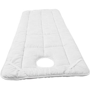 Matrasbeschermer Van Katoen Met Vierkante/ronde Kop, Antislip Spa-bedvulling, Zacht, Ademend Schoonheidsmassagematras For Salon, Spa En Massage(White,R 60x190cm)