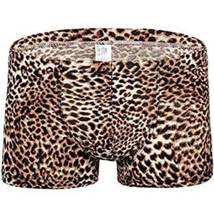 Egurs Heren boxershorts Sexy Luipaard ondergoed Brown M