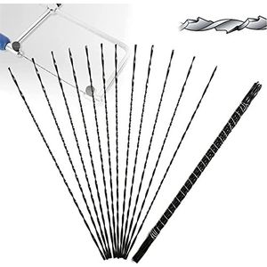 12 stuks figuurzaagbladen met metalen spiraaltanden voor hout, kunststof, zaagsnede, geschikt voor de meeste grote zaagmerken