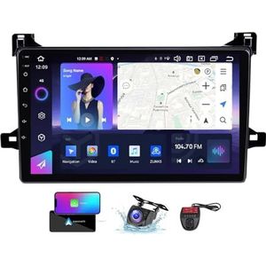 Android 13 Autoradio 9 Duim Touch Display Voor Toyota Prius XW50 2015-2020 Met Draadloze Carplay Android Auto/4G WiFi/FM RDS DAB+/Buletooth 5.0/Bediening op het stuur + Camera DVR(NF-7)