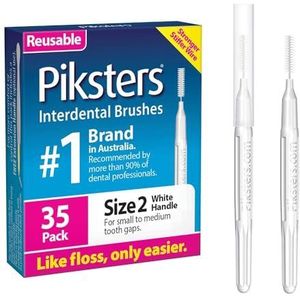 Piksters Interdentale Borstels (35 Pack, Maat 2 (Wit))
