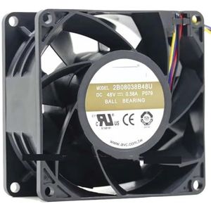 Voor AVC 2B08038B48U 8cm 8038 80x80x38mm 48V 0.58A serverbehuizingskoelventilator