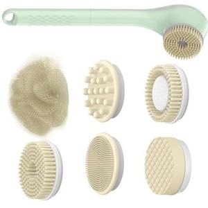 Elektrische lichaamsreinigingsborstel - elektrische lichaamsborstel, waterdichte lichaamsborstel, oplaadbare rugschrobber met lange steel, douche- en lichaamsschrobber-accessoires