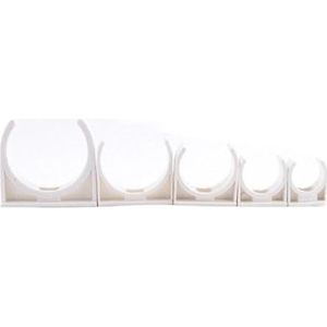 PVC-waterleidingklemmen, U-vormige PVC-buisklem, 10 stuks, veelkleurig, 20-63 mm(White,25mm)