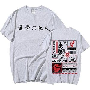 bngkauyexdc Anime Aanval op Titan T-shirt Kinderen Leuke Anime T Shirt Cool Grafische Volwassen Unisex T-shirt Hip Hop Top Tieners, kleur 05, L