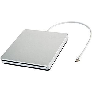 VikTck - Externe dvd-drive USB 3.0 - CD DVD brander brander aluminium en PC Ultradun draagbaar voor Windows, laptop, Mac, Apple, Desktop, PC (zilver)