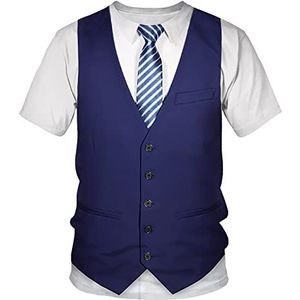 HHRHLKNH Zomer Mannen Nep Pak 3D T Shirt Smoking Strikje 3D Gedrukt T-shirts Grappige Mode Smoking Retro Korte Mouw Streetwear Top, T10, L (One Size)