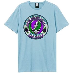 Amplified Stealie Grateful Dead Tie Dye T-shirt voor volwassenen, uniseks, Vreemd blauw, XXL