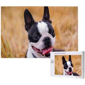 Boston Terrier Bokeh honden huisdieren Boston Terrier, puzzel 1000 stukjes houten puzzel speelgoed familiespel wanddecoratie voor volwassenen tieners