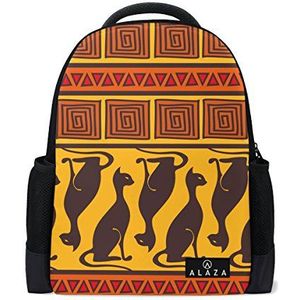 My Daily Afrikaanse Tribal Stripe Rugzak 14 Inch Laptop Daypack Boekentas voor Reizen College School, Meerkleurig, One Size