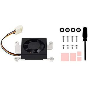 Raspberry Pi computermodules 4 ventilatoren, Raspberry Pi CM4, koellichaam, CPU-koeler met warmtebanden, geluidsarm, snelle warmteafvoer