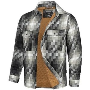 Indicode Heren Spin Jacket | Langarmhemd gevoerde overgangsjack Grey Mix L