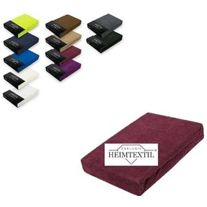 Badstof hoeslaken van hoogwaardige kwaliteit 200 x 220 cm bordeaux