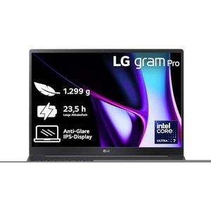 LG - gram Pro 17 - Notebook - Zwart - 32 GB RAM - 2000 GB Opslag