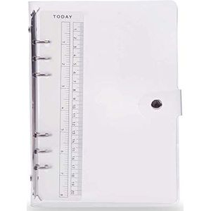 LANGING A5 Standaard 6 Gaten Clear Zachte PVC Notebook Cover Hervulbare Notebook Case Protector Ronde Ring Binder