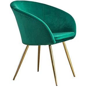 GEIRONV 40×46×80cm Woonkamer Hoekstoelen,voor Slaapkamer Keuken Balkon Studie Lounge Stoel Gouden Benen Eetkamerstoelen 1 Stuk Eetstoelen (Color : Green, Size : 40x46x80cm)