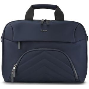 Hama Laptoptas voor 15,6-16,2 inch (lichte zakelijke tas als schoudertas of draagtas, notebooktas met twee voorvakken en organizer, binnenvak, tabletvak, gevoerd), donkerblauw