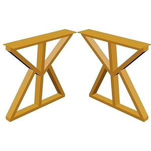 YUZDNM 2 stuks meubelpoten rustieke decoratieve driehoekige vorm tafelpoten, eettafel poten, industriële moderne doe-het-zelf ijzeren bankpoten, zware metalen bureaupoten (maat: H72CM)
