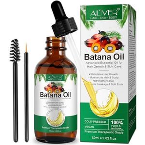 Batana-olie voor haargroei, 60 ml biologisch voor gezond haar, haargroeiolie, haarverzorging, 100% natuurlijk, bevordert een gezonde haargroei, geschikt voor zowel mannen als vrouwen