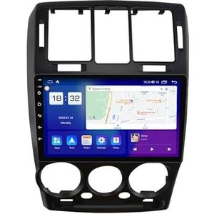Android 14 autonavigatie in-dash autoradio-ontvanger voor Hyundai Getz 2002-2011 dubbel Din 9 inch touchscreen autoradio met satellietnavigatie Bluetooth handsfree RDS SWC(P18 8Core 6+128G)