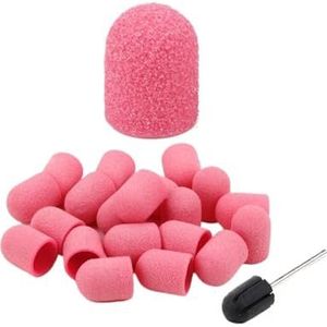 Schuurkapjes Nagelschuurbandendoppen met doornboor, verpakking van 50 stuks, roze(10-15pink 80)