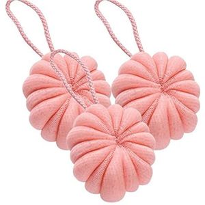Danlai 3Pcs Douche Puff Mesh Poef Bad Spons Mesh Loofah Body Exfoliërende Douche Bal Douche Spons
