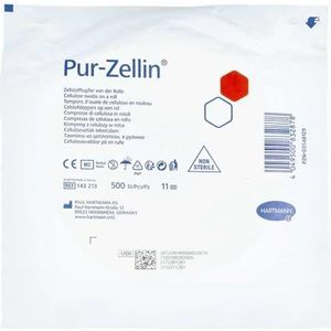 Pur Zellin 4x5 cm steriel rol voor 500 stuks, 1 st