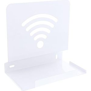 foto-kontor Wandhouder compatibel met AVM Fritz!Box 6690/6591 modem Stabiele router houder van metaal met kabelbeheer Bescherming tegen oververhitting wit