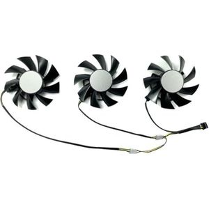 Voor AMD voor XFX POWERCOLOR voor SAPPHIRE voor ASROCK voor VISIONTEK voor Radeon VII grafische kaart vervangende ventilator FD8015H12S(Set of three fans)