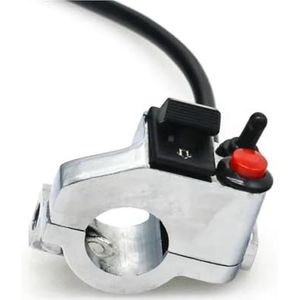 GCLANXI For richtingaanwijzer, moto-lichtcontroller, claxonbedieningsknop, lichtindicatorschakelaar, multifunctionele schakelaar for motorfietsen(Silver)