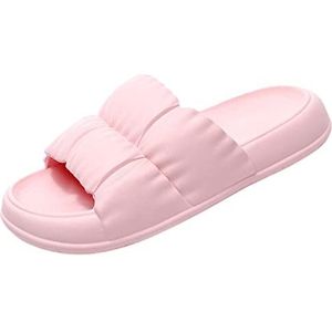 SUYGGCK Summer Slippers Women Soft Sole Slippers Summer Beach Thick Platform Slipper Sandals Women Slippers For Home Flip Flops Woman-Pink,38-39