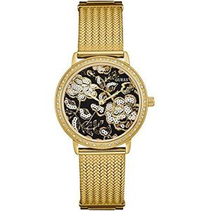Guess Unisex volwassenen datum klassiek kwarts horloge met roestvrijstalen armband W0822L2, Meerkleurig, armband