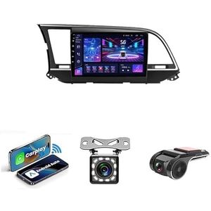 Dubbel Din Auto Stereo Compatibel Met Apple Carplay Android Auto Voor Hyundai Elantra 2016-2018 Plug En Play AM/FM Autoradio Back-up Camera, Stuurbediening, Spiegel Link(NF-1 WIFI 1G+32G)