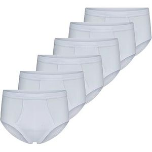 Beeren 6 stuks heren slips met gulp wit - Voordeelpack - L - Wit