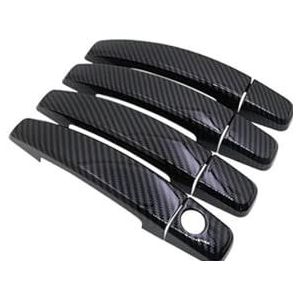 KOLEV Voor Opel Voor Corsa D Voor Vauxhall Voor Corsa S07 2007~2014 Chrome Auto Deurgreep Cover Trim Set Chroom Portierhandgrepen buiten (Color : Carbon Fiber 4pcs)