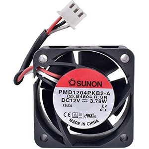 PMD1204PKB2-A 4020 40mm fan 12V 3.72W 3-wire double ball air flow fan