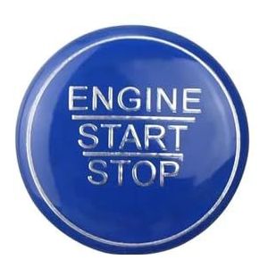 Auto Interieurstrips Motor Start Stop Ontsteking Knop Cover ABS Sleutelgat Cirkel Trim Voor Toyota Voor CHR Voor C-HR 2016 2017 2018 2019 2020 2021 2022 2023 Decoratieve Onderdelen (Kleur : Blauw)