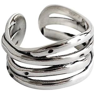 Ring Vrouwelijke Mode Persoonlijkheid Ring Eenvoudige Dames Ringen Verstelbare Ring Dames Party Ring Tiener Meisje Ringen, Eén maat, Metaal