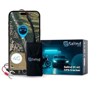 Salind 01 met 4G-netwerk- GPS-tracker voor voertuigen, motorfietsen, vrachtwagens en meer- Alarmen en meldingen beschikbaar in de app- Abonnement op het gebruikersportaal vereist
