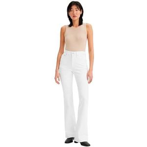 Levi's Wijd Uitlopende Jeans 726 HR FLARE - Kleur SOFT CLEAN WHITE - Hoog Taillehoogte - Bootcut