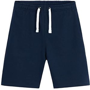 CityComfort Broek kinderen - sweatshorts voor jongens - French Terry korte broek - shorts met elastische tailleband, maten 5-14 jaar (Marine, 11-12 Jaar)
