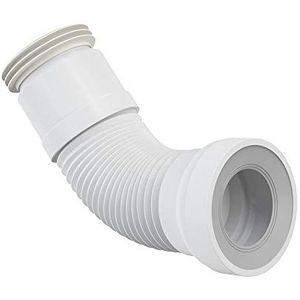 WC-aansluiting afvoer wit wit wc-afvoer lengte van 280 tot 550 mm flexibel aansluitdiameter 80/110×100/120 mm