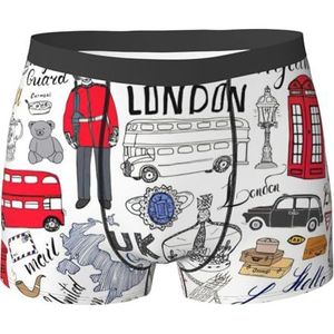 Boxer Broek I Love London Print Ondergoed-Boxer Shorts Comfort Fit Ondergoed Onbeleefde Taille Ondergoed Voor Man, Man Jongen, Ondergoed 84, XXL