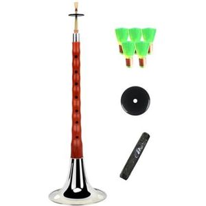 Chinese Suona Instrument Handgemaakt Luid Folk Wind Muziekinstrument Voor Volwassenen Beginners Muziekstudenten Hoge Toon (Color : Crimson)