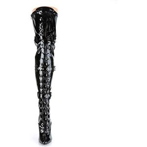 Pleaser SEDUCE-3028 Blk Str Pat, Blk Str Pat, 42 EU