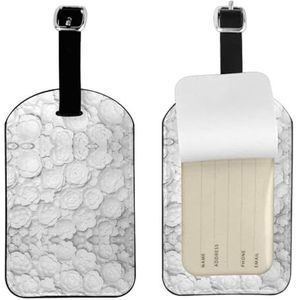 3D Bloemenprint Bagagelabels voor koffers voor vrouwen mannen reizen,Lederen tas Tags,Bagagelabel Naam ID Labels