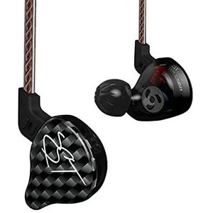 Yinyoo KZ ZST in-ear hoofdtelefoon, met gebalanceerde armatuur + Dynamic Hybrid Dual Driverunit, HiFi-basheadset of in-ear hoofdtelefoon Carbon no mic