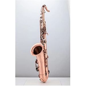 Tenor Saxofoon B Vlakke Fosfor Brons Roze Woodwind- instrument Met Case-accessoires (Color : Dark Grey)